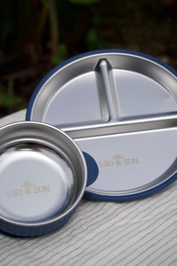 Leo & Sun Stainless Steel Plate and Bowl Set 7