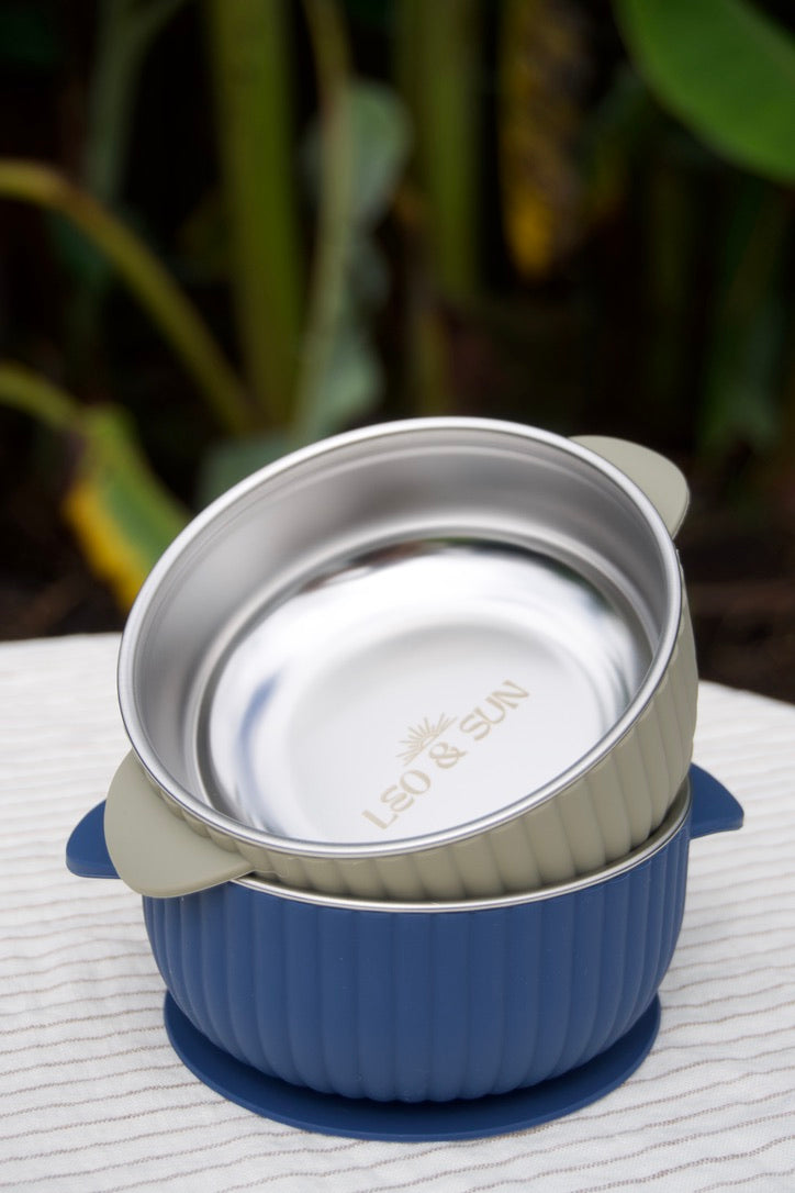 Leo & Sun Stainless Steel Suction Bowl