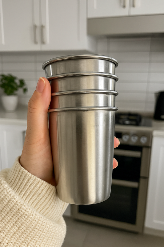 Stainless Steel Kids Cups - 8 Pack