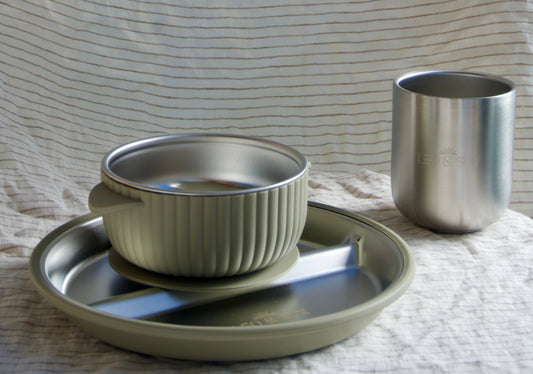 Stainless Steel Plate and Bowl Set