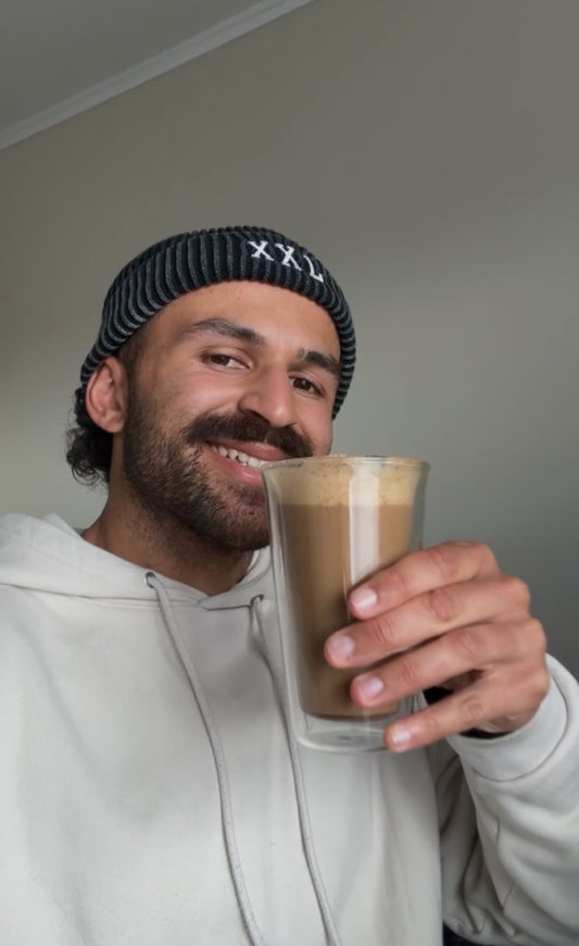 Double Wall Glass Coffee Cup with silicone lid