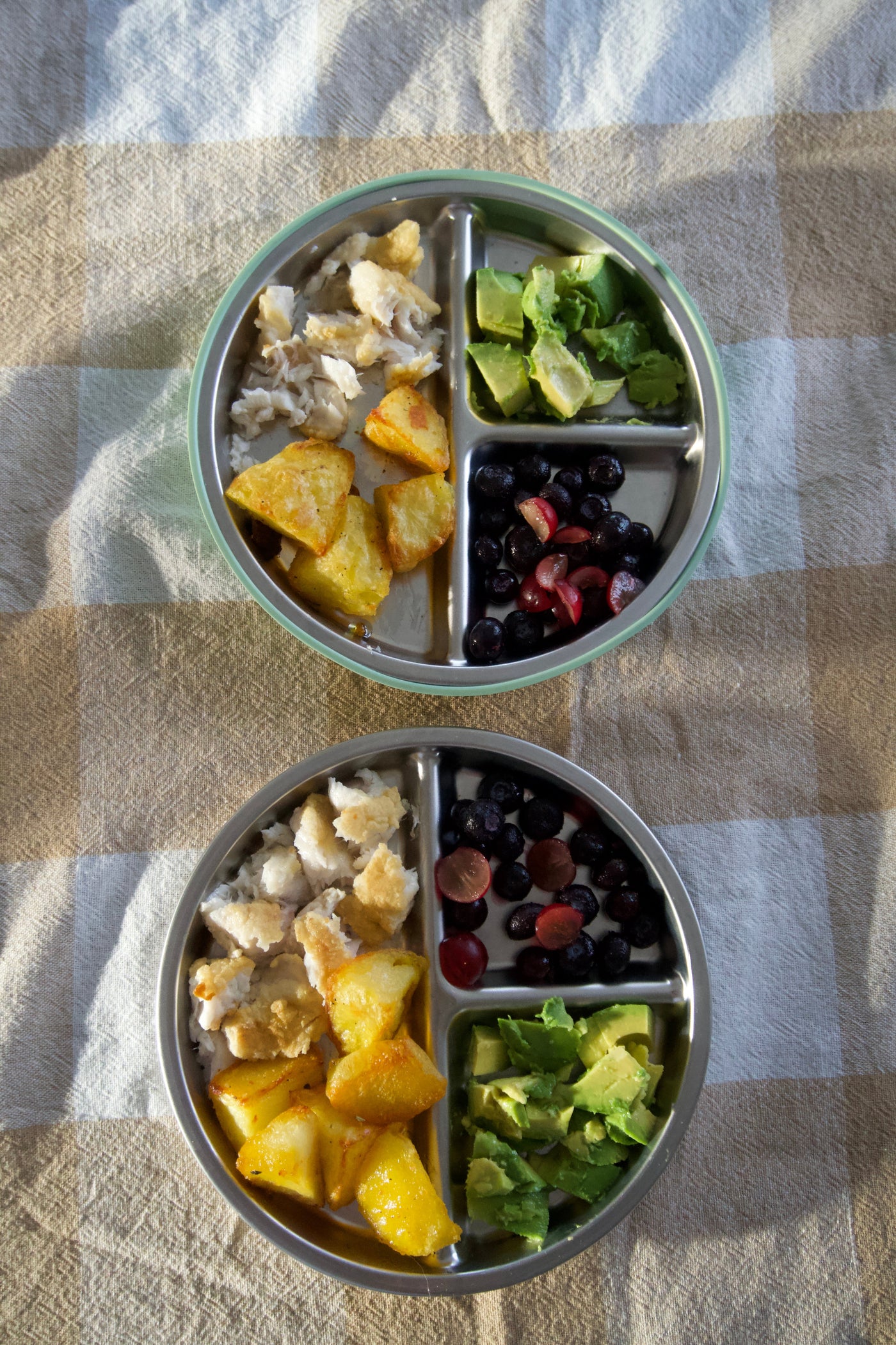 Stainless steel kids plates plastic-free non-toxic