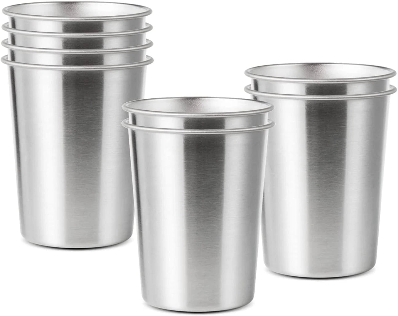 Stainless Steel Kids Cups - 8 Pack